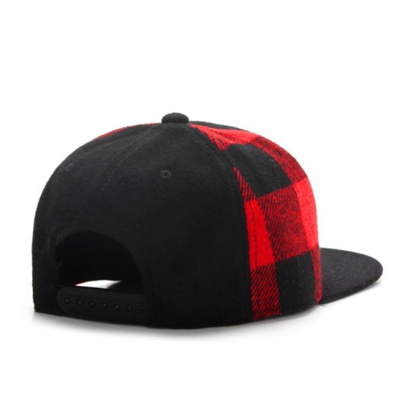 Mode GECOAT rood zwart CAP Geruit Verstelbare Snapback Pet Buiten Volwassen Casual Sport Trucker Pet buiten zon honkbalpet