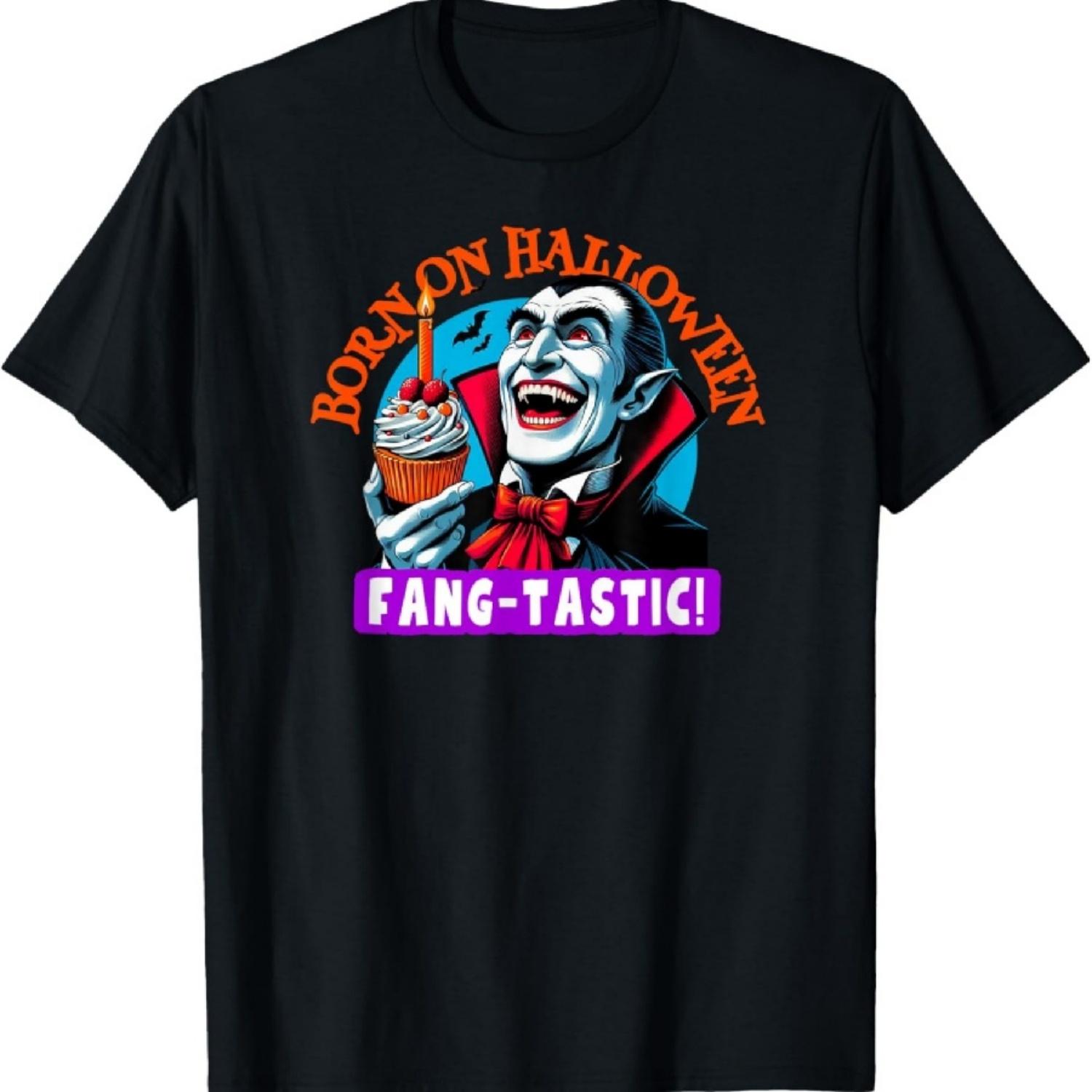 Born on Halloween Dracula Fang-tastic! T-Shirt XXXXXL чёрный