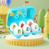 6Pcs Eggs Toy Montessori Dinosaur Matching Eggs Toy Educational Sensory Development Toy for Toddlers