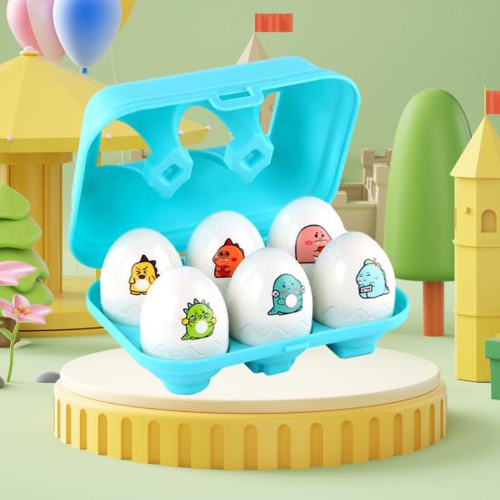 6Pcs Eggs Toy Montessori Dinosaur Matching Eggs Toy Educational Sensory Development Toy for Toddlers