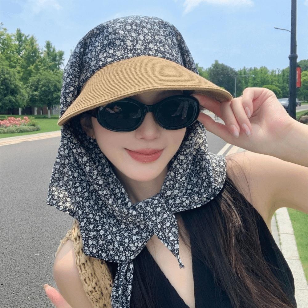 Korean Style Headscarf Baseball Hat Pentagram Strappy Bandana Hat Fashion Scarf Baseball Cap  Girl