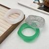 Bohemian Translucent Acrylic Bangle Europe American Style Green Hand Ring  Gift