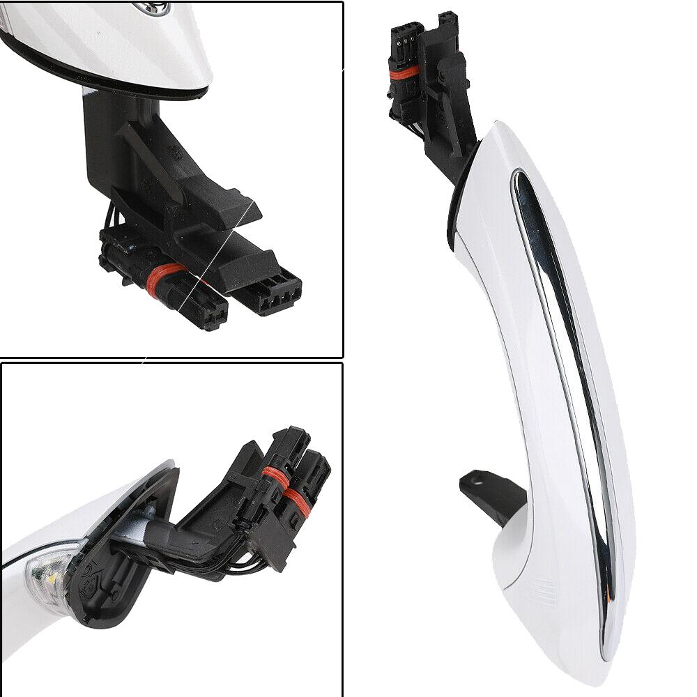 4X Outer Outside Exterior Comfort Access White Door Handle Set For BMW 5 6 7 Series F07 F10 F11 F06 F12 F13 F01 F02 51217231931