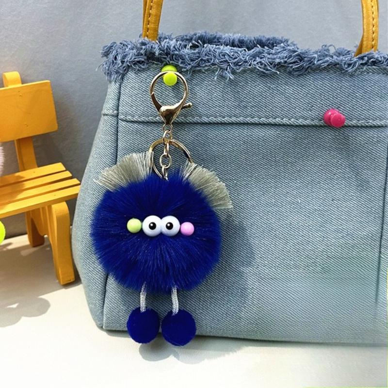 Niedliche Elfen-Schlüsselanhänger, Sonnenbrille, Elfen-Kaninchenhaar-Anhänger, Schlüsselanhänger, Accessoires, Damenmode, Tasche, Handtasche, Dekoration