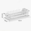 Extendable Dish Drying Rack Multifunctional Dish Drainer Kitchen Organizer Shelf with Cutlery Holder for Small
