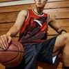 Anta X Naruto Collaboration Uchiha Itachi Print Loose Basketball Sports Vest Men Tops Red 152131217-1