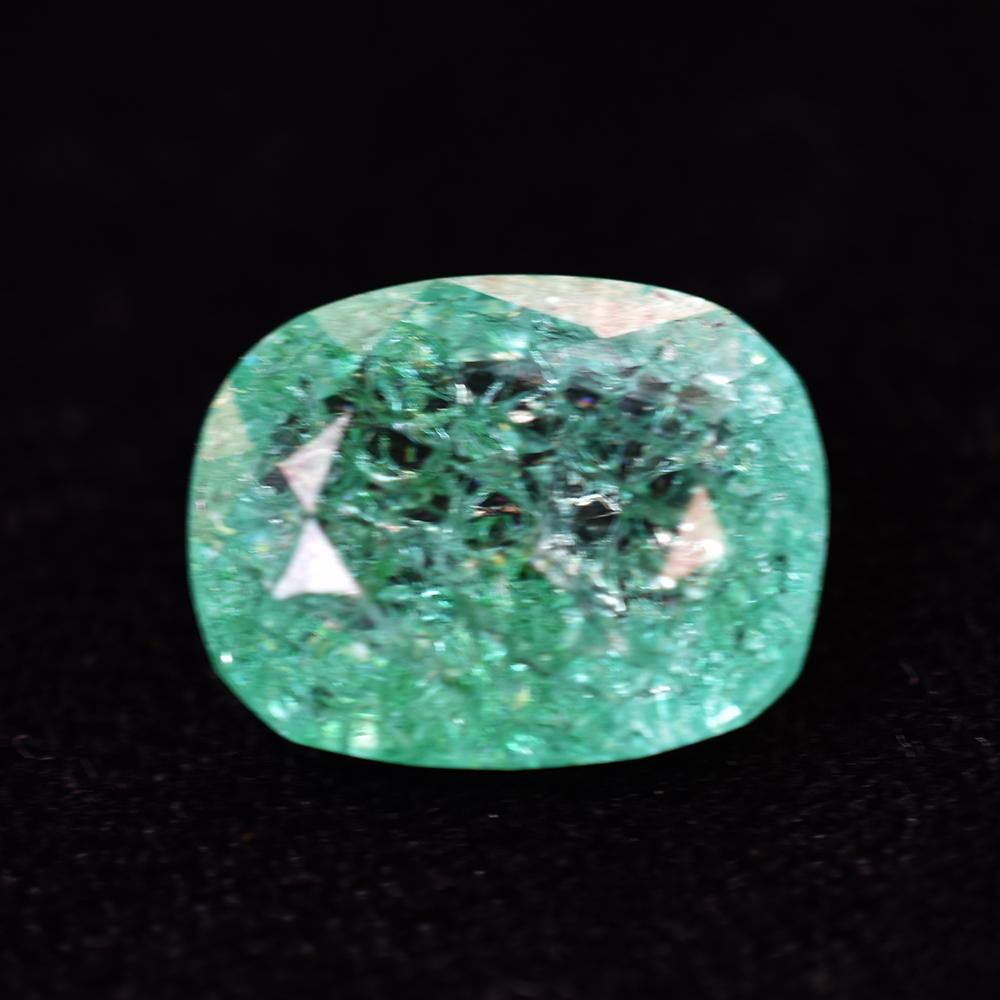 Natural Green Emerald Loose Gemstone 10.65 ct Cushion for Jewelry Making and Gem Collections