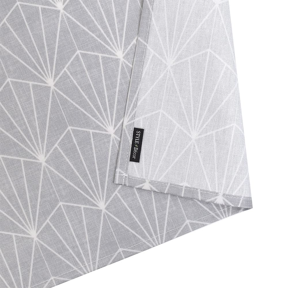 STYLE Decor Table Runner Laminated Waterproof Nordic Table Center 210cm Wipeable Gray Simple Lines W2701230