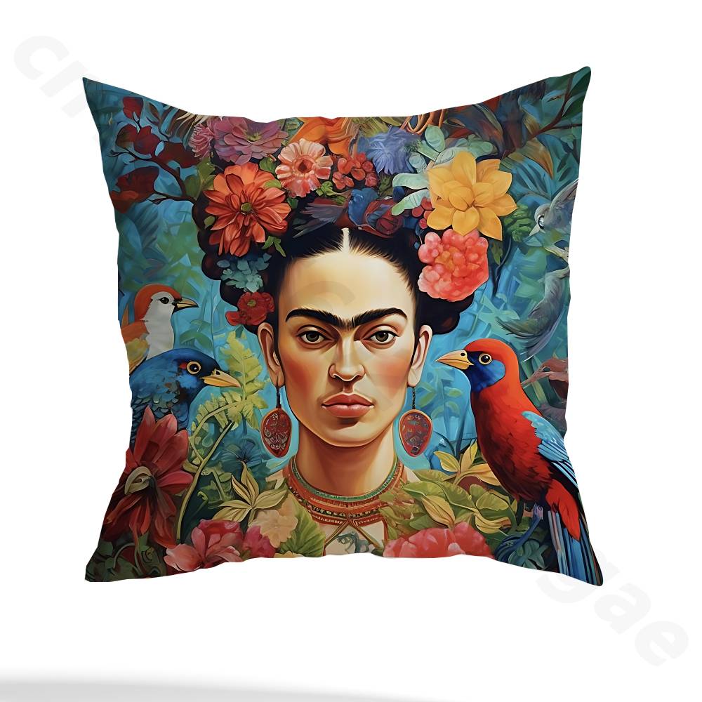 Artist F-Frida K-Kahlos pillowcase casual style decoration, suitable for home decoration (excluding pillow core)