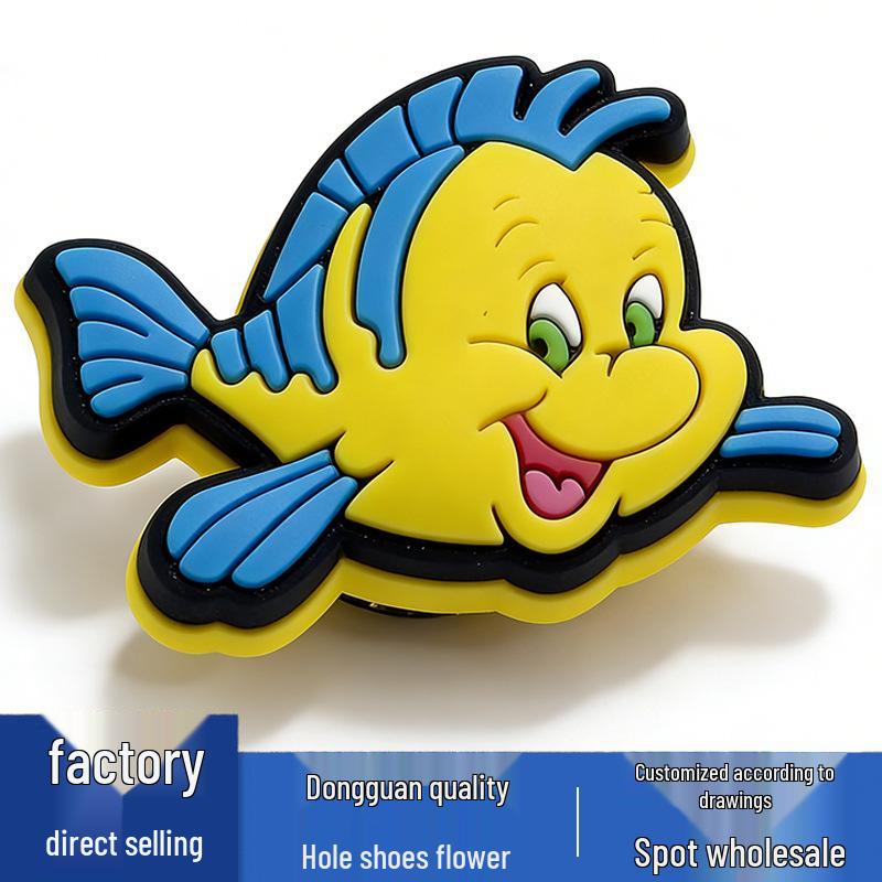 Mermaid Series PVC Flower Shoe Decorations & Buckles