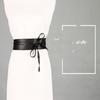 Ying Fina Women's High-Quality Korean PU Leather Paint Knotted Waist Belt