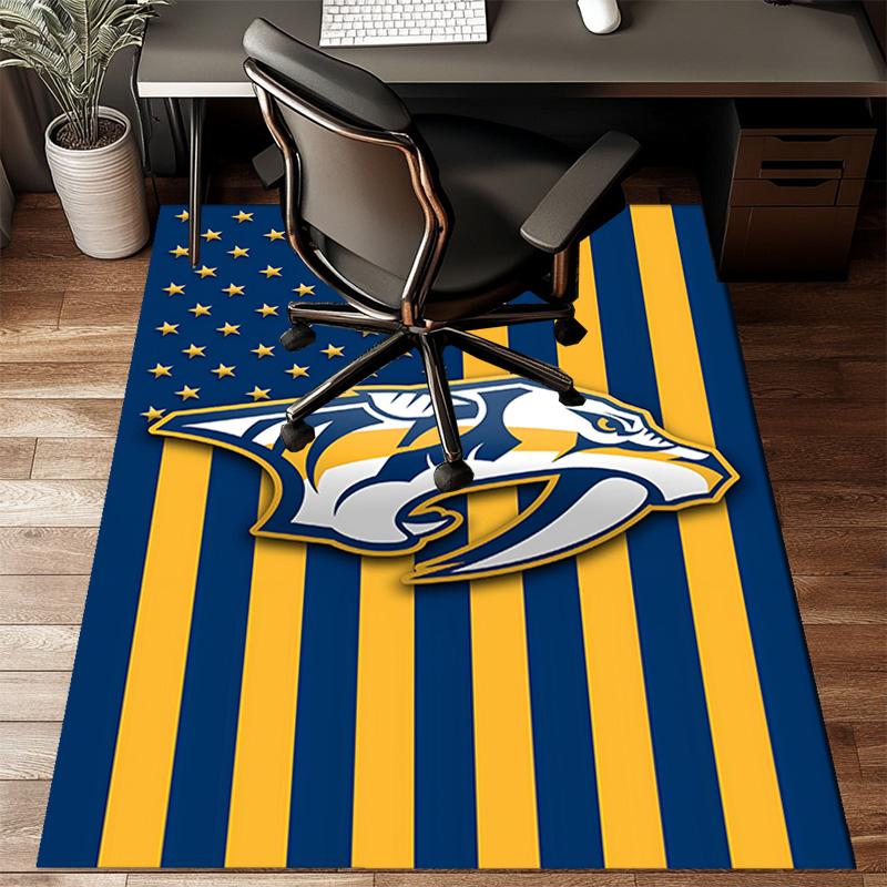 Nashville Hockey Team Floor Mat for Living Room, Game Rooms, Office, Bedroom, Office Floor Mat Playful Design, Christmas Fan Gifts