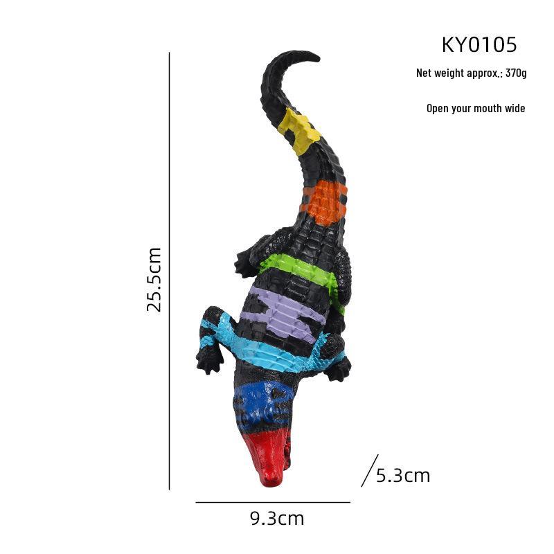 Colorful Resin Crocodile Ornament for Living Room or Office Decor