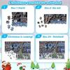 Christmas Advent Calendar Jigsaw Puzzles Xmas Countdown Gift 24 Parts 1008 Pieces Jigsaw Puzzles Gift For Kids And Adults