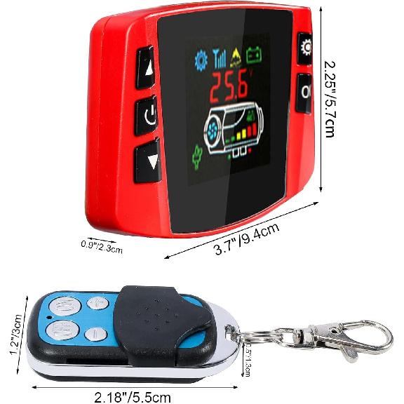 Diesel Heater Controller, LCD Monitor with Remote Control for 12V/24V 2KW, 3KW, 5KW, 8KW Parking Heater