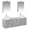 Bathroom Cabinet Set 5 Pcs Concrete Grey Wood Based Material