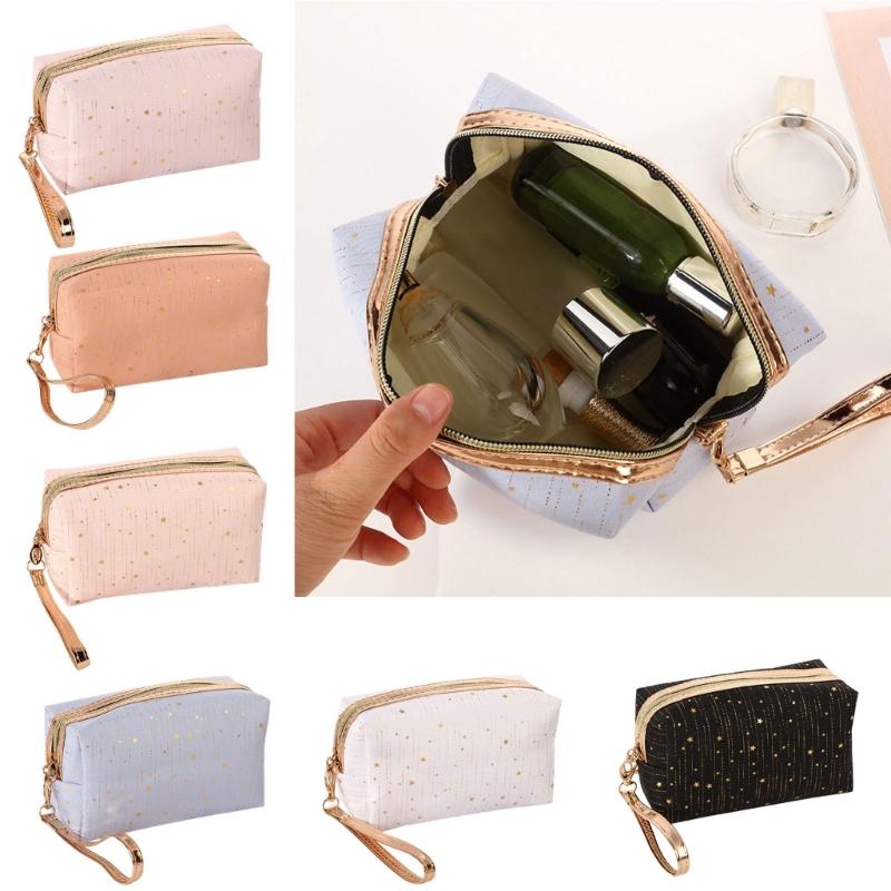 Women Star Decoration Cosmetic Bag Soft Make Up Storage Bag Travel Makeup Toiletry Package Bag Organizer Pouch Case
