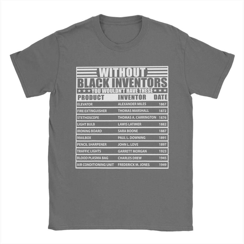 History Of Forgotten Black Inventors Black History Month Mens T Shirt  Tees Short Sleeve Crew Neck TShirt Pure Cotton Tops