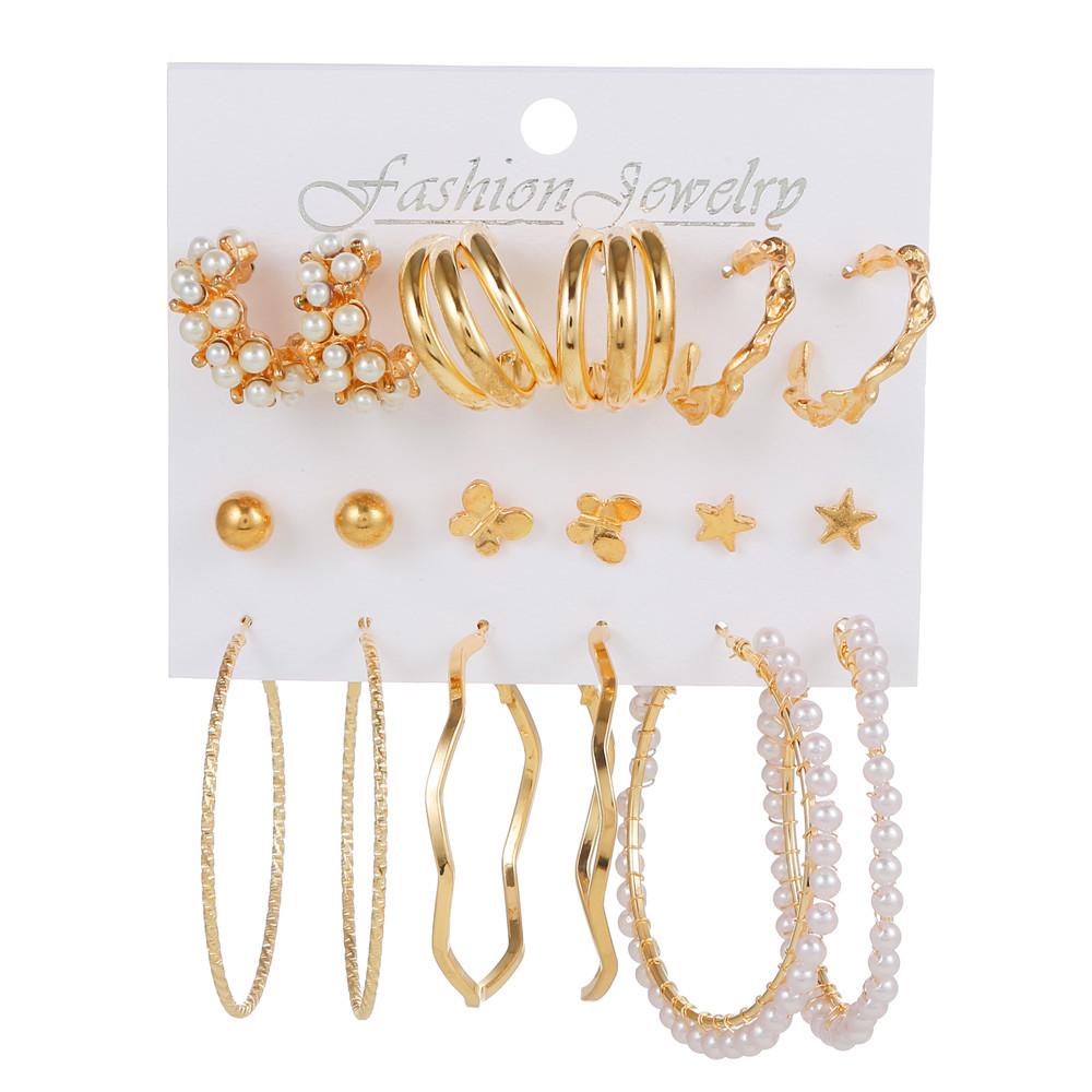 30-Pair Non-Repeating Korean & Western Style High-Quality Earrings Set for Women