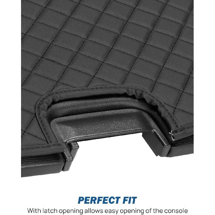 JOYTUTUS Center Console Cover Compatible With 2007-2013 Silverado Sierra Yukon Tahoe Suburban Avalanche Jump Seat, Leather Arm Rest Armrest Cover For