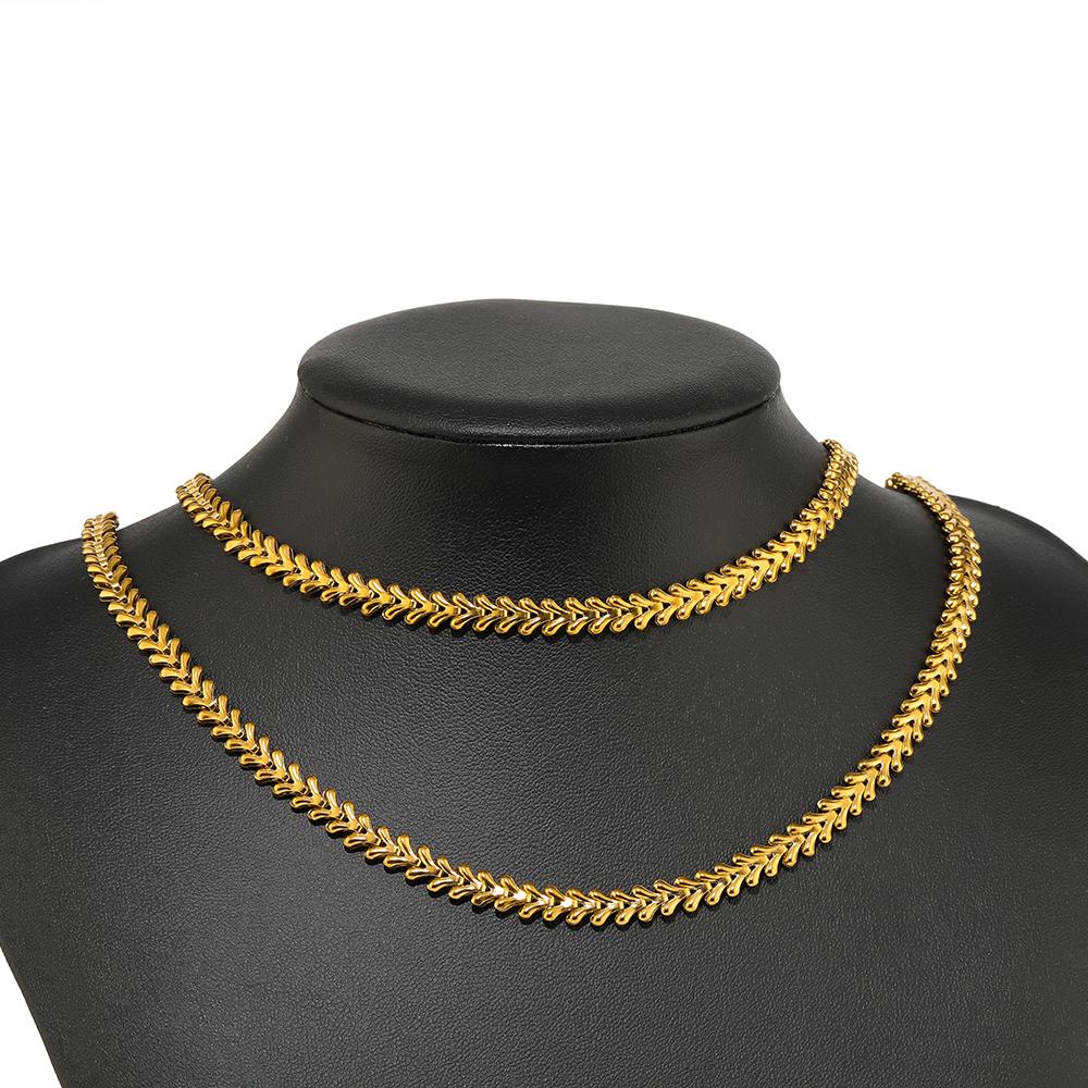 1 Meter Stainless Steel Gold Plated Chevron Bone Hollow Chains for DIY Jewelry Earrings Making Necklaces Bracelets  Accessories