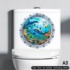 Adesivo WC Mondo Sottomarino Animali Marini Adesivo Murale Autoadesivo Rimovibile Impermeabile Decalcomanie Bagno Decorazioni per la Casa