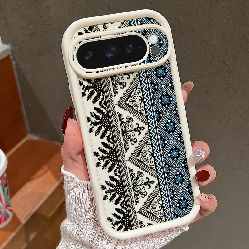 Vintage Totem Pattern Phone Case For Google Pixel 7 8 Pro 8A 7A 9 Pro XL Shockproof Silicone Soft Protector Cover For Pixel 7 8 9 Pro