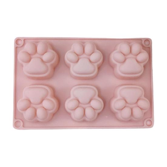 Cat Paw Silicone Mold Food-Grade Chocolate Mousse Cake Mold Easy-Release Reusable Baking Mold for DIY Dessert Soap Decompression Toy