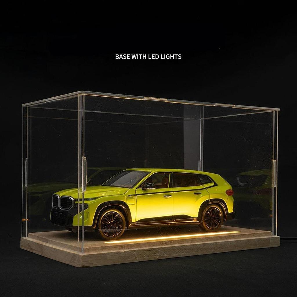 Acrylic Display Case Car Model Box Protection with Base Clear Collection Stand