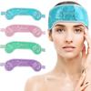 Gel Beads Cooling/Heating Forehead Band - Reusable Ice Pack for Pain Relief