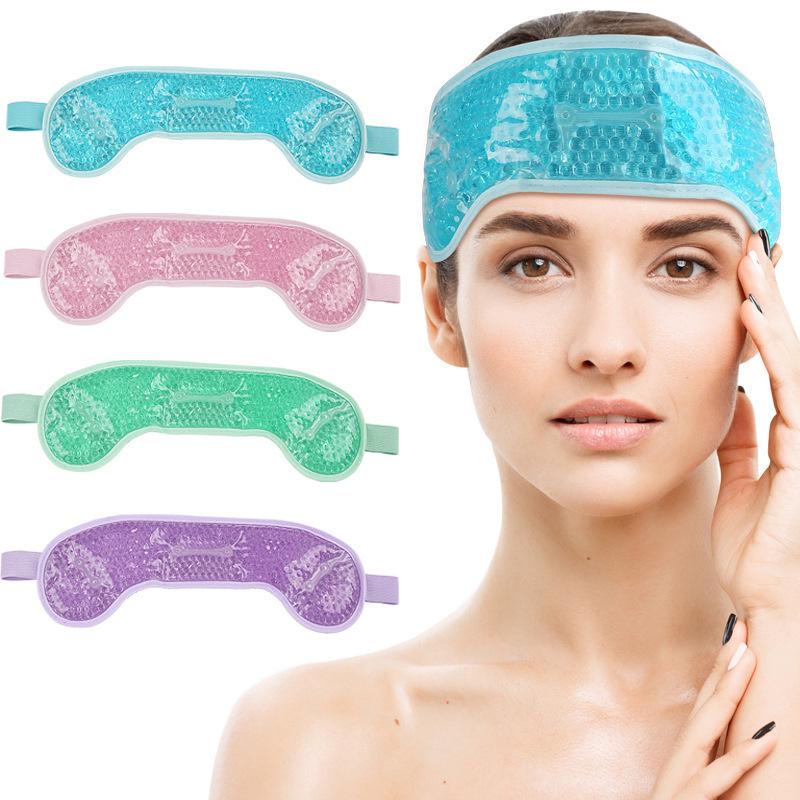 Gel Beads Cooling/Heating Forehead Band - Reusable Ice Pack for Pain Relief