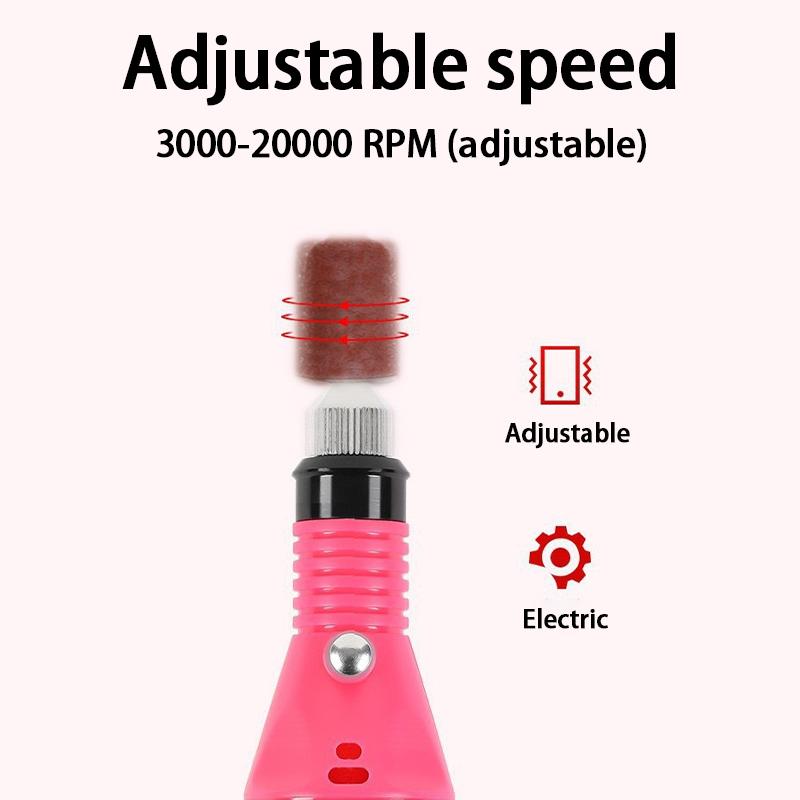 Mini Electric Grinding Nail Grinder Smooth Intelligent Speed Regulation Electric Manicure Device Nail Polishing Nail Tool Set