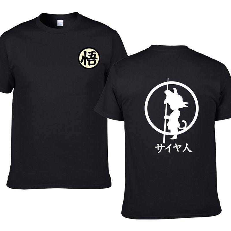 

Мужская Женская Белая Футболка Аниме Dragon Ball 3D Принт Графическая Футболка Хлопковые Топы M чёрный