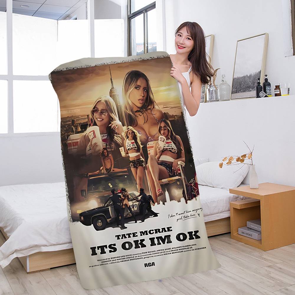 Tate Mcrae Singer Microfiber Beach Towel Absorbent Quick Dry Soft Yoga Swimming Resort Mountain Climbing Towel
