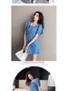 Damen Plus Size Jeanskleid Sommer 2025 – Schlankmachend, Taillenbetonend, Mittellang im Latzhosen-Stil für einen jugendlichen Look