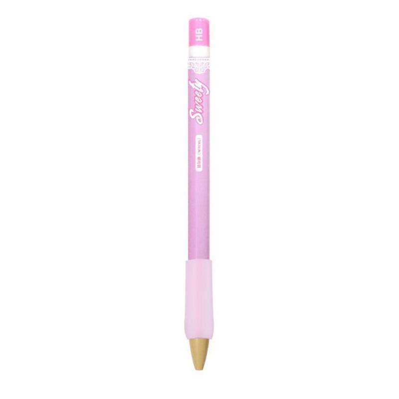 Student Mechanical Pencil Slip Resistant Silicones Grip, Posture Correction Automatic Pencil Twist Action for Student