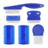 6 Pcs/set Pet Flea Comb Stainless Steel Head Lice Comb Fine Tooth Dogs Cats Grooming Combs Dematting Tool Pet Tear Stain Remove