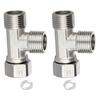 T Adapter Pipe Connector 3 Ways Valve For Diverter Bath Toilet Sprayer Shower Head Fitting Stainless Steel Three-way Water Pipe