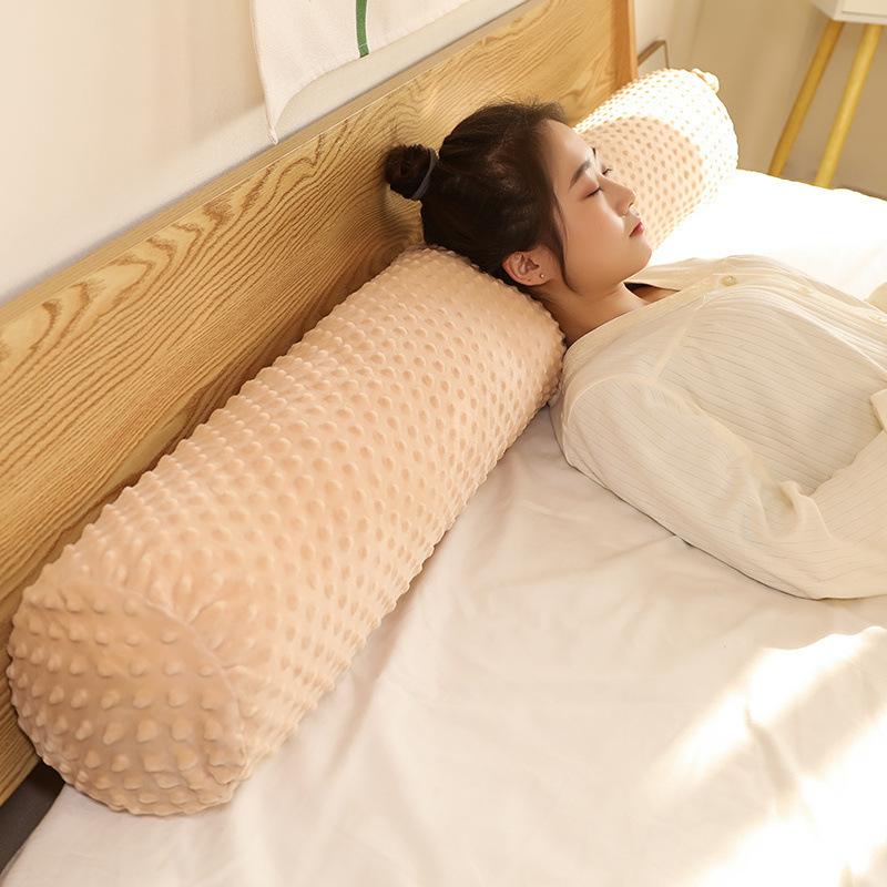 Bean Fleece Pillow Girls Bedroom Side Sleep Leg Long Pillow with Washable Cover Soft Body Pillows for Sleep