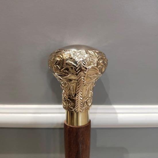 Victorian Walking Cane Set of 5 Brass Handle Wooden Canes 93.98 cm