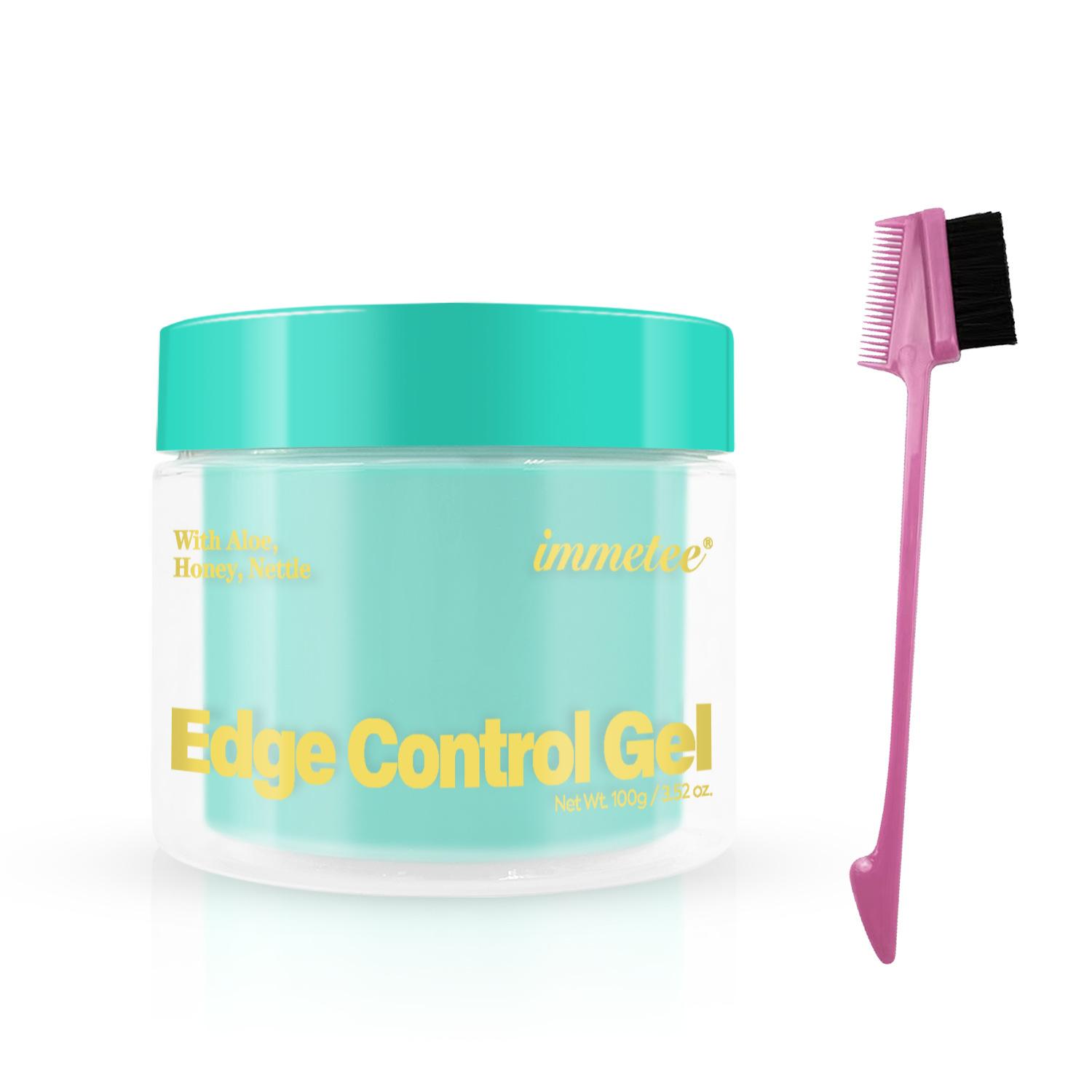 

4-цветный 100 г воск для волос Edge Control Shaping увлажняющий гель для волос с кисточкой зелёный
