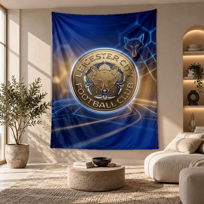 Decorative Tapestry,Leicester City Football Printed Wall Art, Lightweight Wall Hanging For Bedroom Background