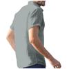 Summer Men's Lapel Button Short Sleeved Cotton Linen Shirt Casual Top