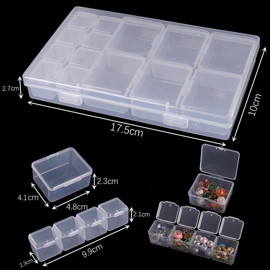 Transparent DIY Jewelry Storage Box - Detachable and Stackable Organizers for Tools and Earrings