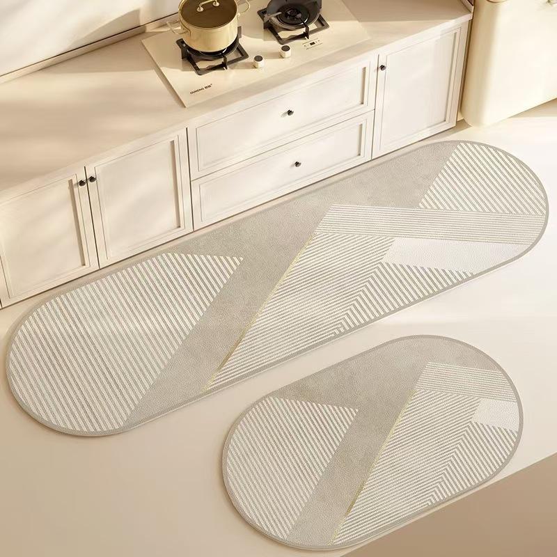 Wabi Sand Wind Kitchen Floor Mat Diatom Mud Floor Mat Water Absorption Oil Absorption Quick Drying Non-slip Mat