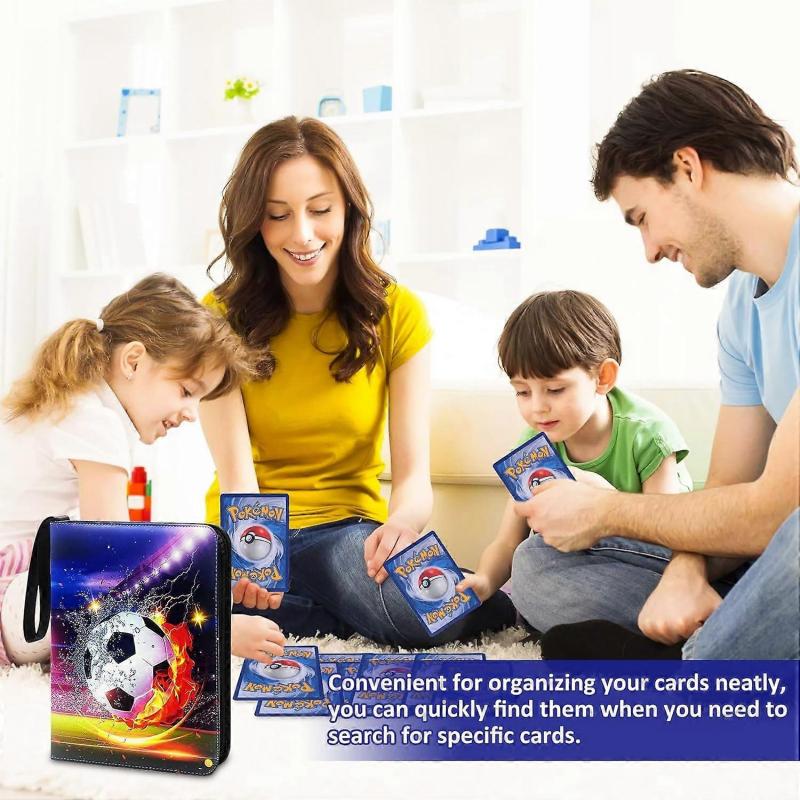 Sammelkartenalbum für Fußballkarten, 50 Seiten fasst 400 Karten, kompatibel mit allen Kartentypen, Scrapbook-Stil
