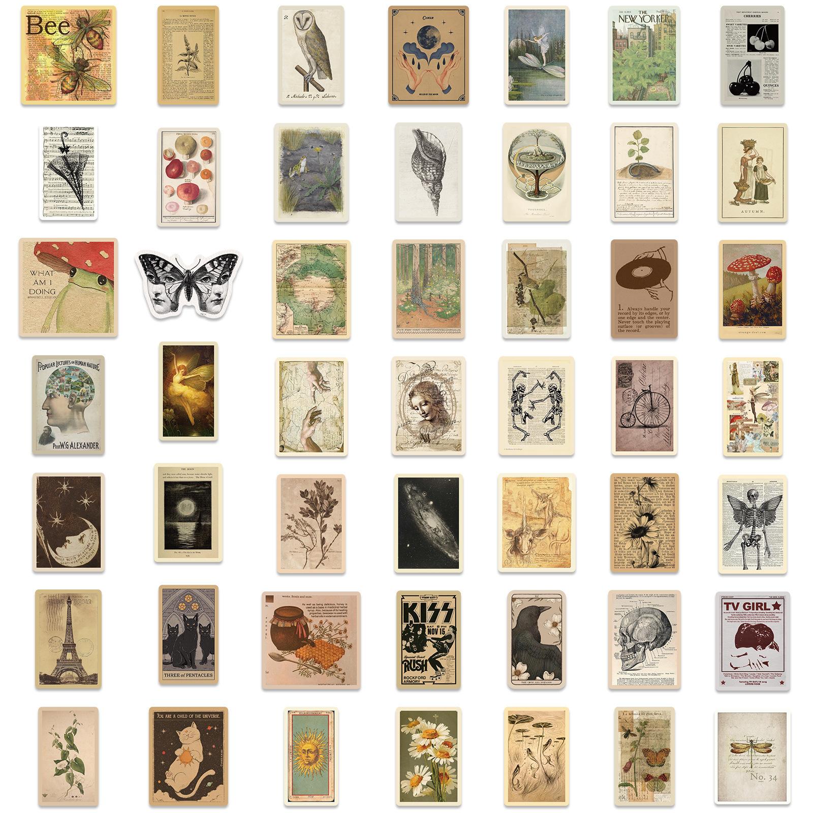 

100 Новых Ретро Постеров Европейское и Американское Ностальгическое Искусство Граффити Наклейки DIY Наклейки для Чемодана Ноутбука