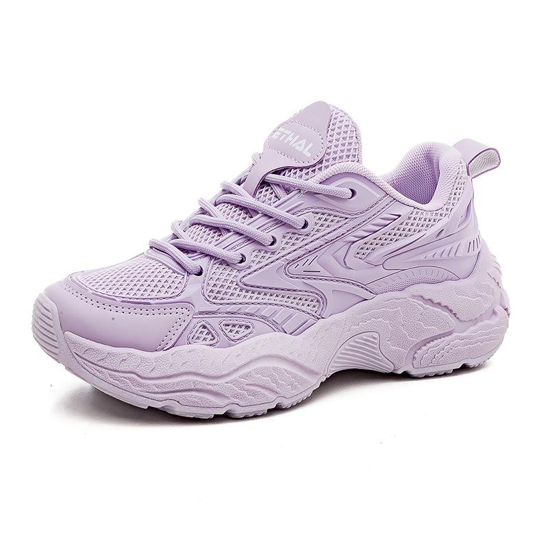 Trend mesh women's versatile casual sports shoes platform-soled fashionable retro white women's shoes