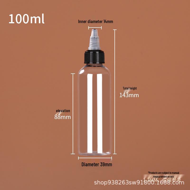 Transparent PET Squeeze Bottle with Pointed Cap - Available in 120ml, 200ml, 500ml for Lotion, Pigment, Ink, Refill or Dropper Use.