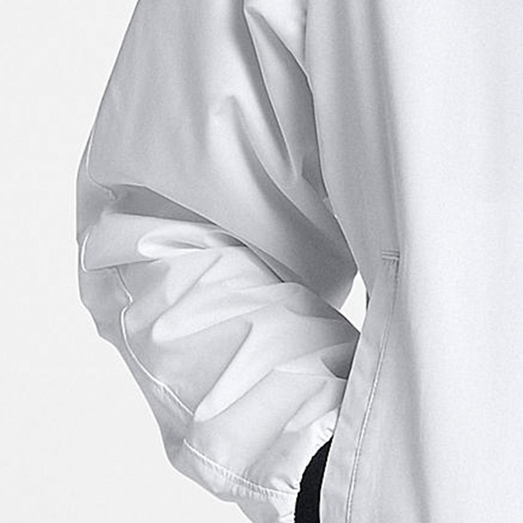 Nike Jednobarevná bunda na zip s potiskem loga Pánské svrchní oblečení Bílá 832225-100